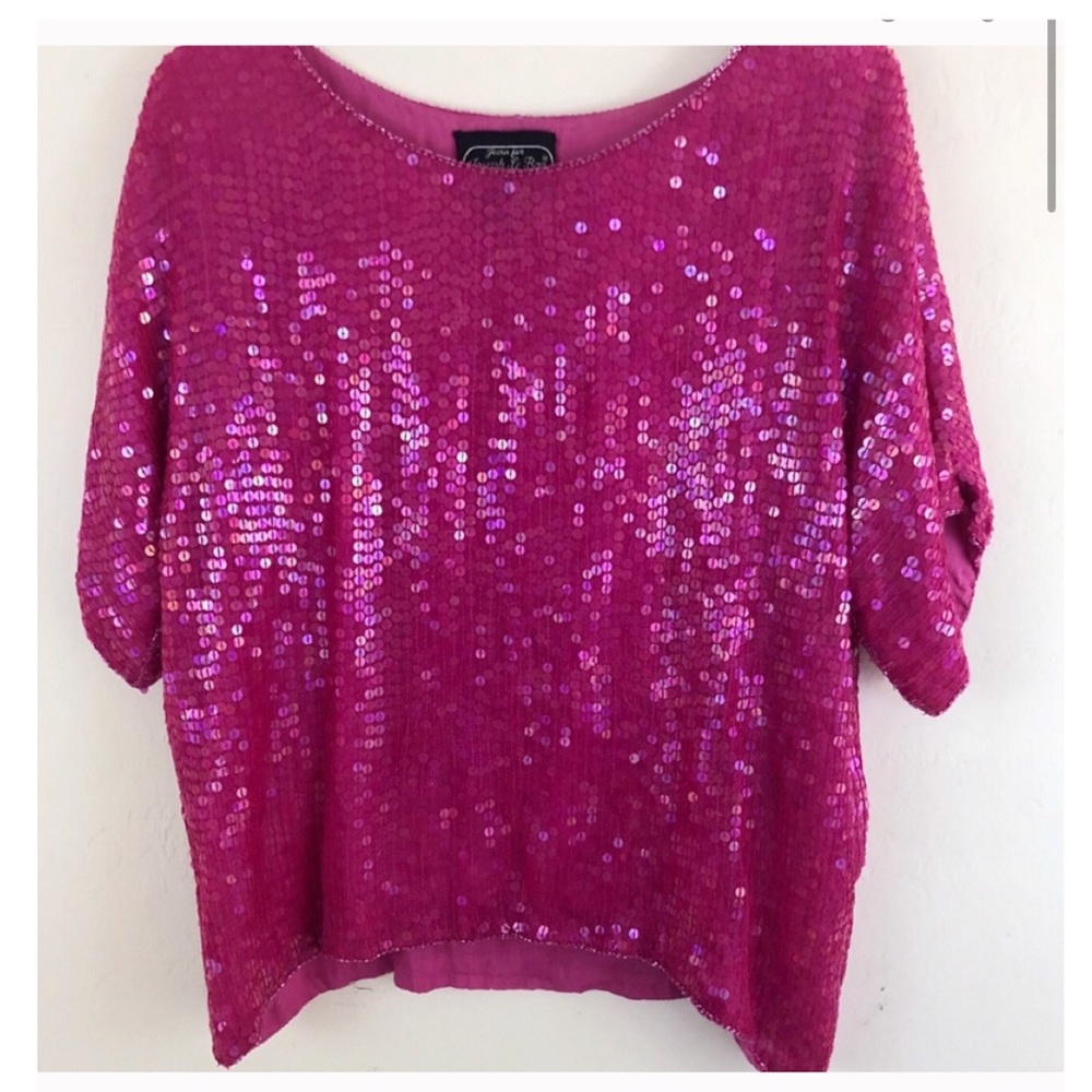 Vintage Pink Sequin Top by Joseph Lebon